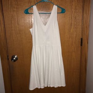 A white one piece dress